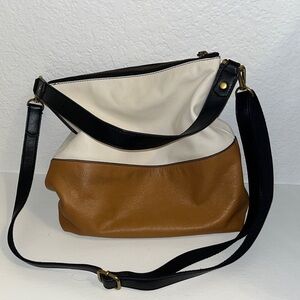 Fossil two toned leather crossbody bag